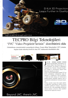 Tecpro, Print On Demand Dergisi Eylül 2015 / Tecpro Bilgi Teknolojileri, JVC Video Projektör"lerinin distribütörü oldu