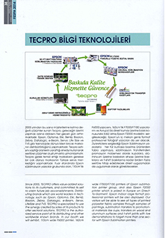 Tecpro, Tekstil & Teknik Dergisi Kasım 2014 / Tecpro, Baskıda Kalite Hizmette Güvence